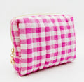 Everyday Color Gingham Cosmetic Bag-Lightweight Travel Pouch