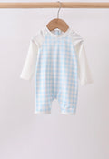 Blue plaid UPF swimsuit