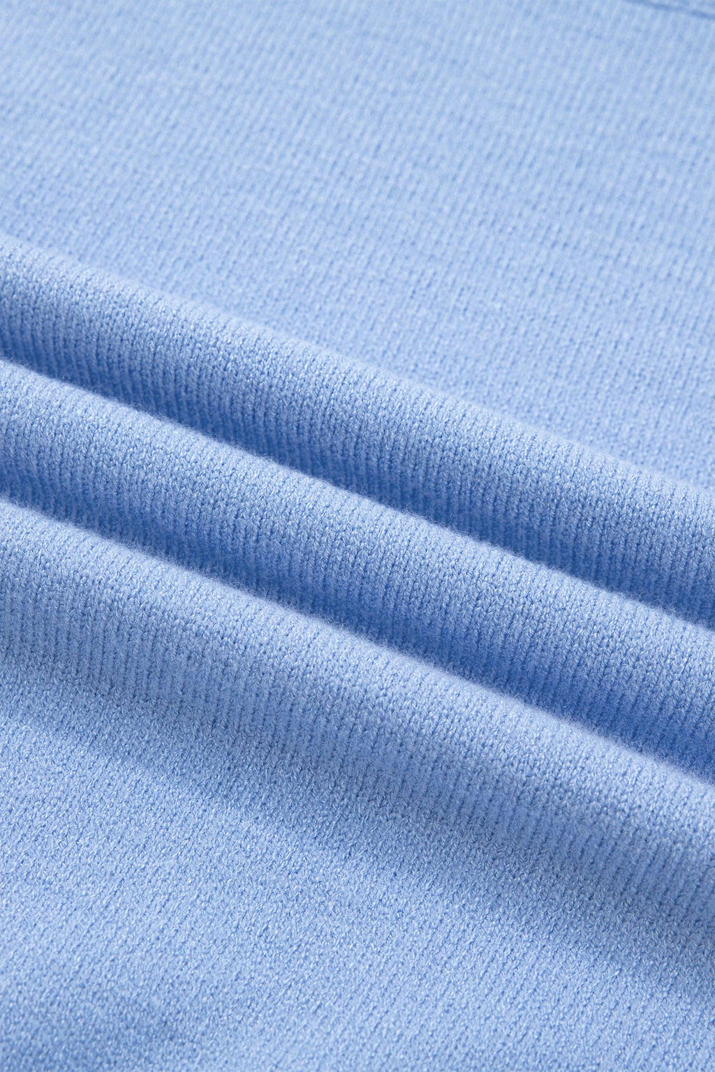 LALALOO Solid Ribbed Ruffle Short Sleeve Sweater